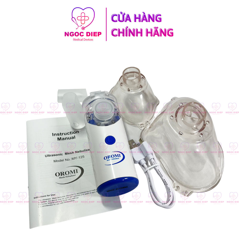 Máy xông mũi họng khí dung siêu âm cầm tay cao cấp OROMI MY-125 - Bảo hành chính hãng 2 năm