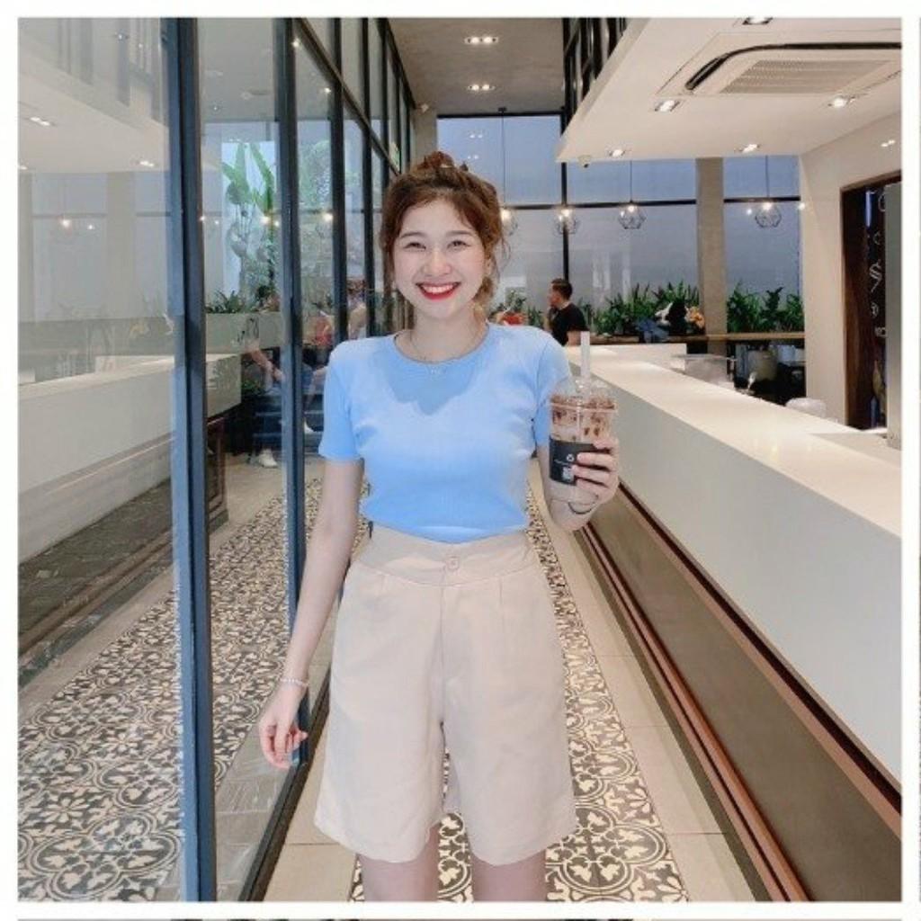 Quần short nữ ống rộng lửng chất koton hàn quốc mặc sang chảnh bên shop KELLY BOUTIQUE