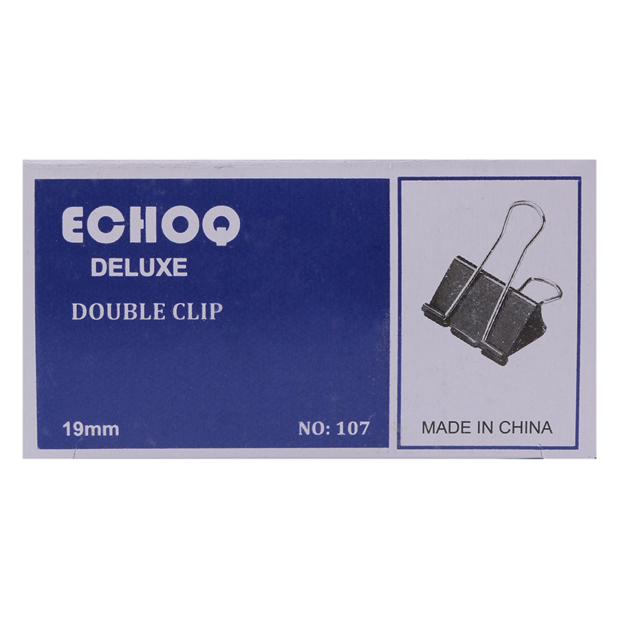 Bộ 6 Hộp Kẹp Bướm Echo (19mm) - Đen