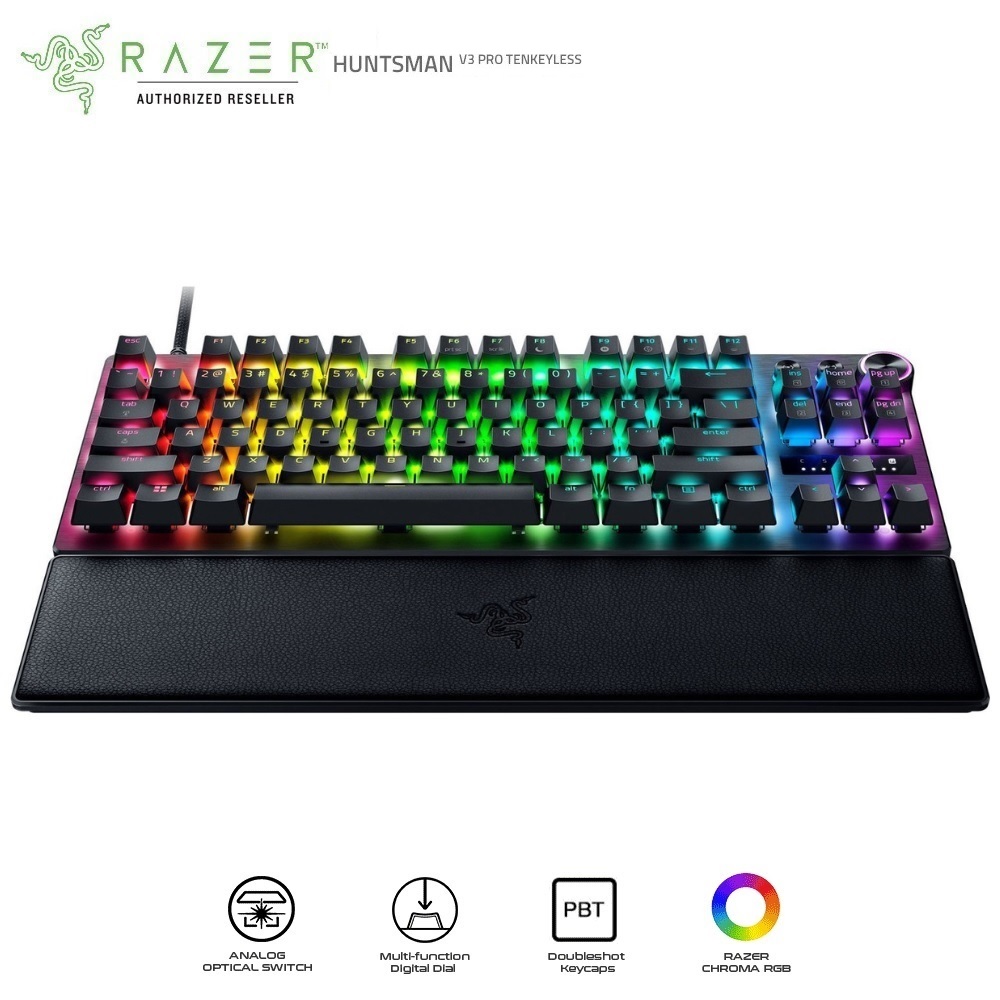 Bàn phím Razer Huntsman V3 Pro Tenkeyless - Tenkeyless Analog Optical Esports Keyboard_Mới, hàng chính hãng