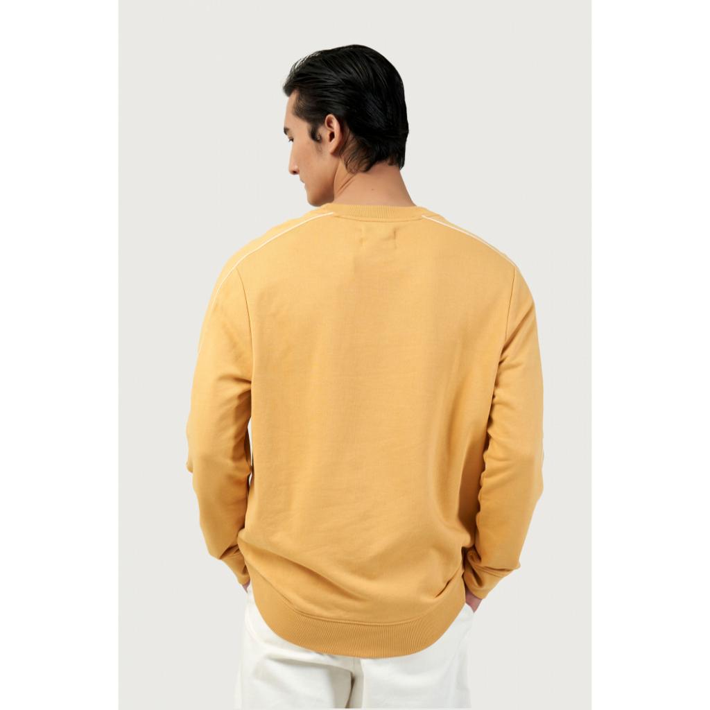 Áo Sweater Nam Thêu Phối Piping Form Regular (áo thun nỉ tay dài)- 10F22SWE005 | LASTORE MENSWEAR