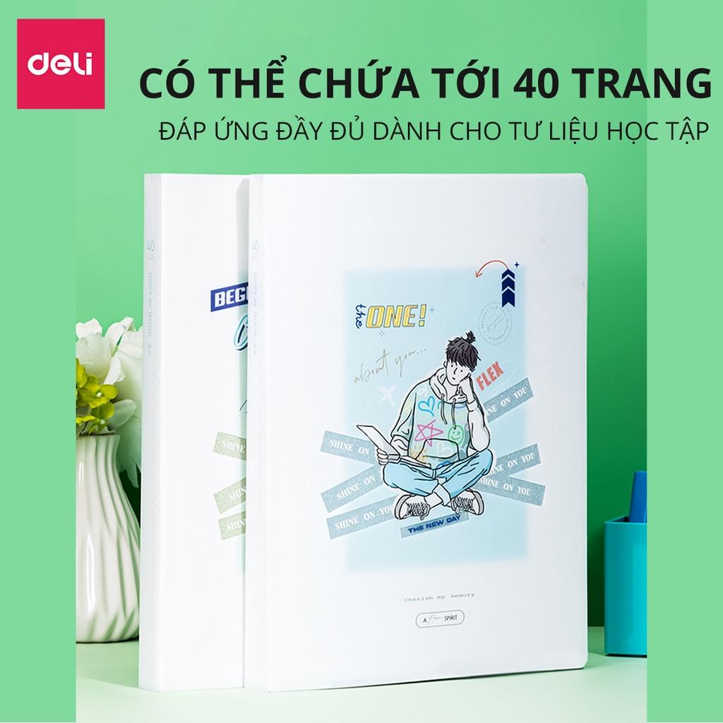 File lá học sinh khổ A4 30 40 lá phiên bản Vương Nguyên YYDL Deli - Hình chàng trai - 1 chiếc - 72754 / 72753