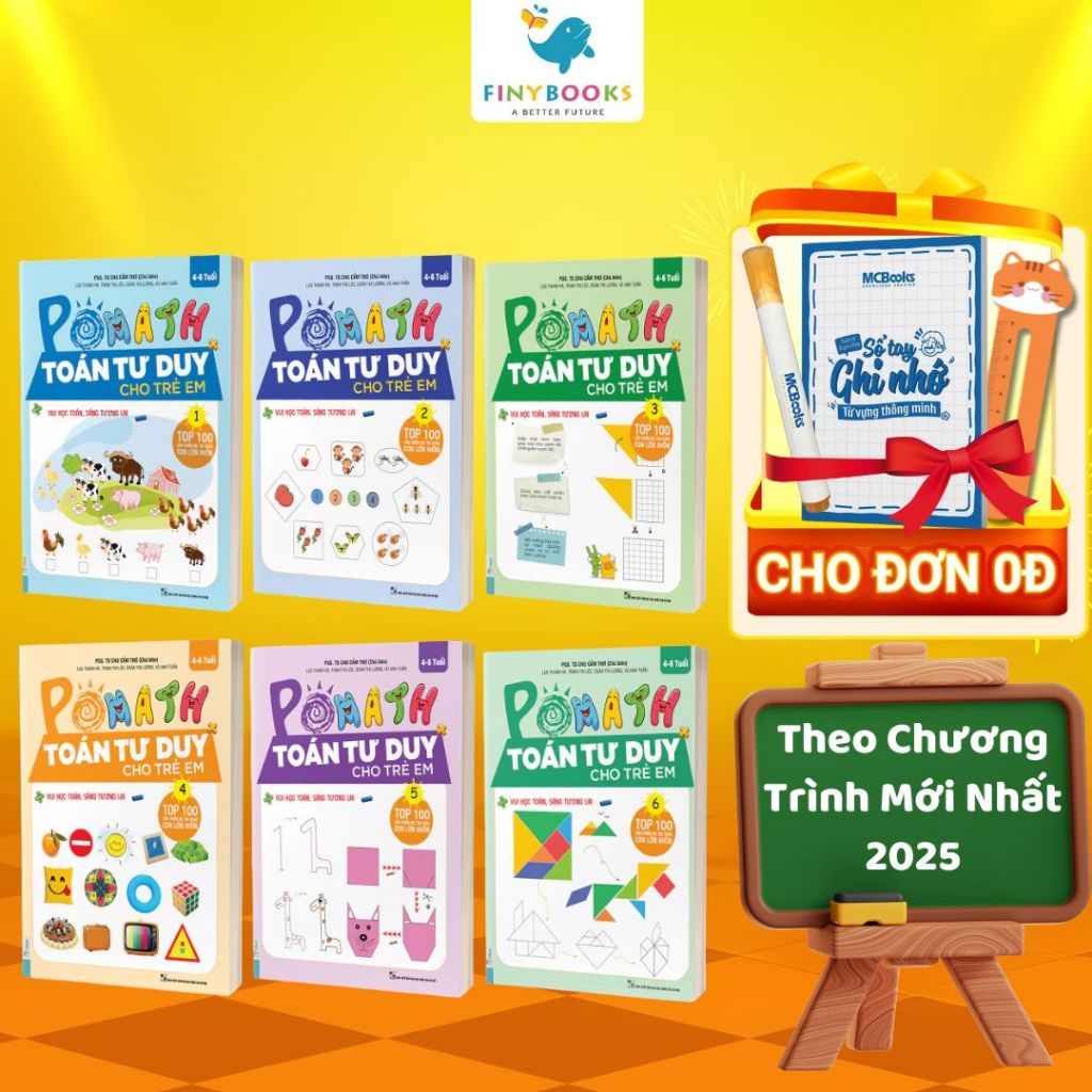 Sách - Bộ sách Pomath – Toán tư duy cho trẻ em từ 4 - 6 tuổi