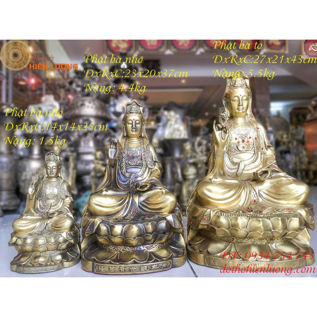 Tượng Phật Bà Quan Âm Ngồi Đài Sen Các Cỡ