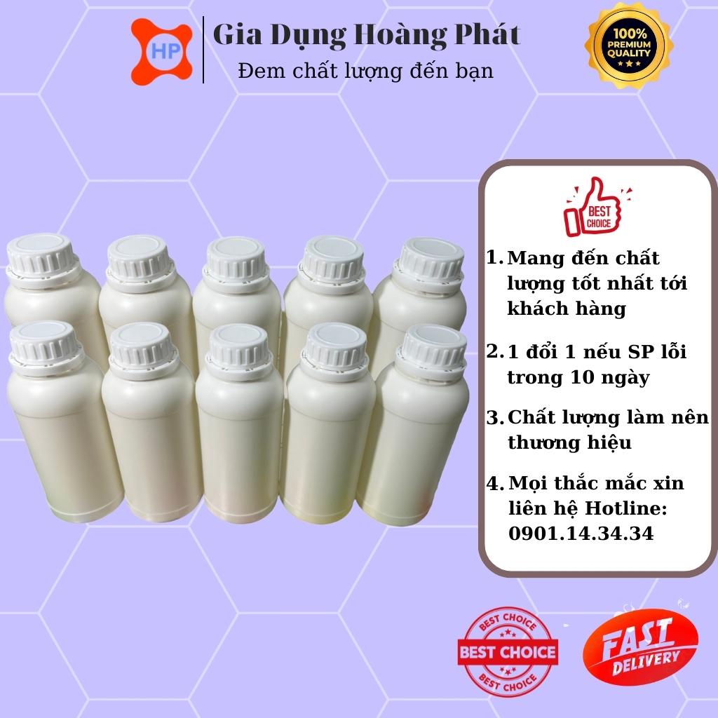 Chai Nhựa HDPE (250ml - 500ml - 1000ml) - Nắp Trắng / Xanh Màu Ngẫu Nhiên + Seal Cao Cấp