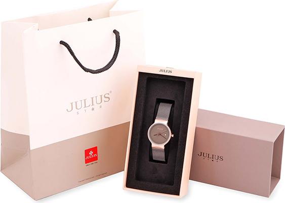 Đồng Hồ Nữ Julius Star Hàn Quốc JS-009LC Dây Thép Màu Xám