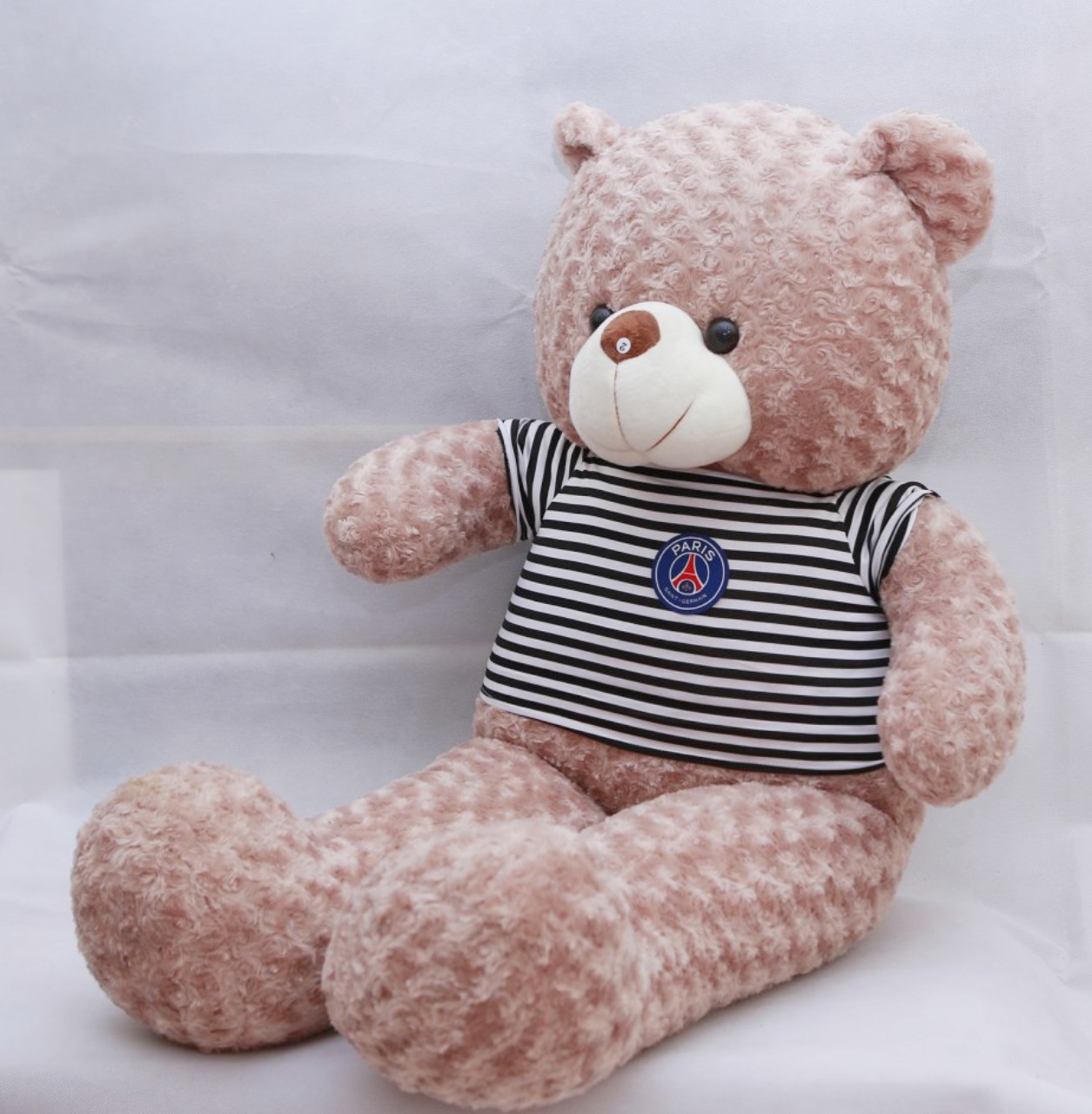 Gấu bông gấu Teddy ngộ nghĩnh cao cấp khổ vải 1m6 cao 1m4 màu vani