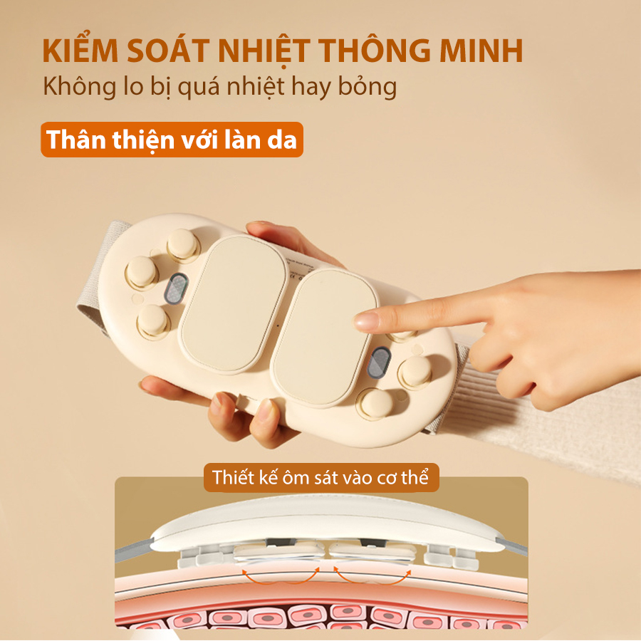 Đai chườm nóng, Máy massage giảm đau bụng kinh, Máy chườm ấm bụng