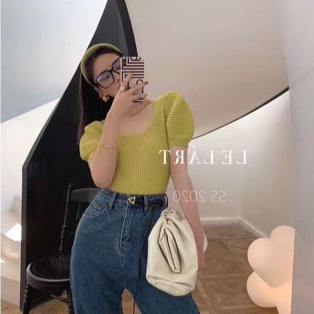 Áo Thun Nữ Tay Ngắn Màu Trơn Phong Cách Hàn Quốc
