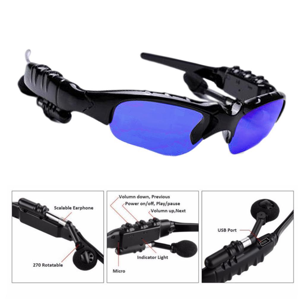 2X Sports Bluetooth Sunglasses Headset Headphone for Men Earpiece