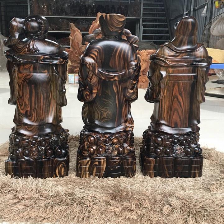 Tượng Tam Đa Gỗ Mun Hoa