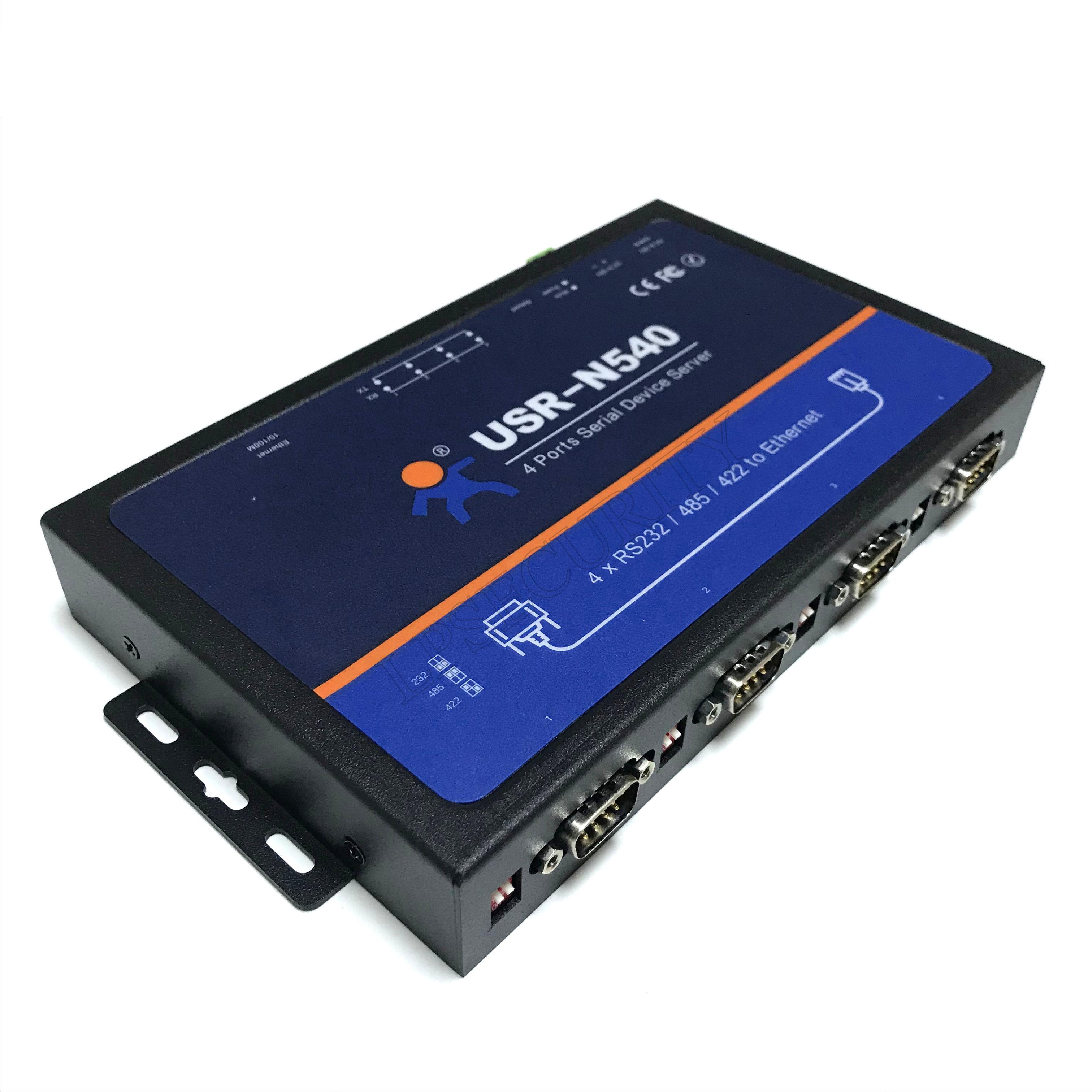 Công nghiệp Modbus USR-N540 Sê-ri sang Ethernet Converter 4 Cổng RS232/rs485/rs422 Modbus MQTTS DC 5.0 ~ 36 V