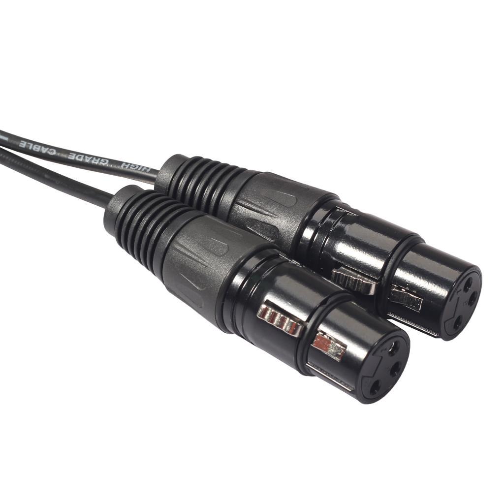 4.9ft XLR Female to RCA Male Cable, Gold Plated 2 RCA Male to 2 XLR Female