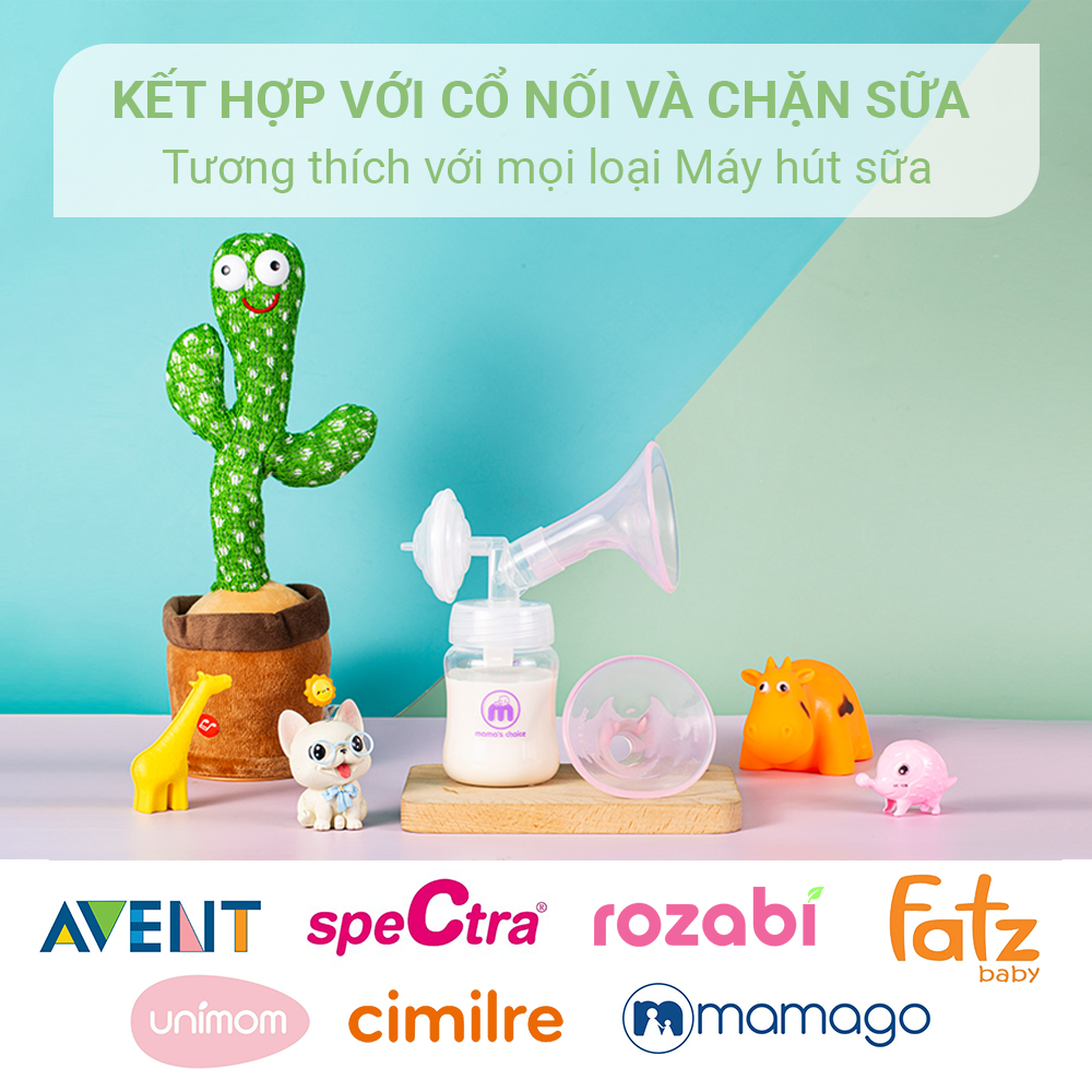 Phễu Hút Sữa Silicone Mama's Choice Pumpfit, Hứng Sữa Mẹ Êm Ái, Kiểm Định Quốc Tế, Tương Thích Máy Mede la Spectra Avent Fazt