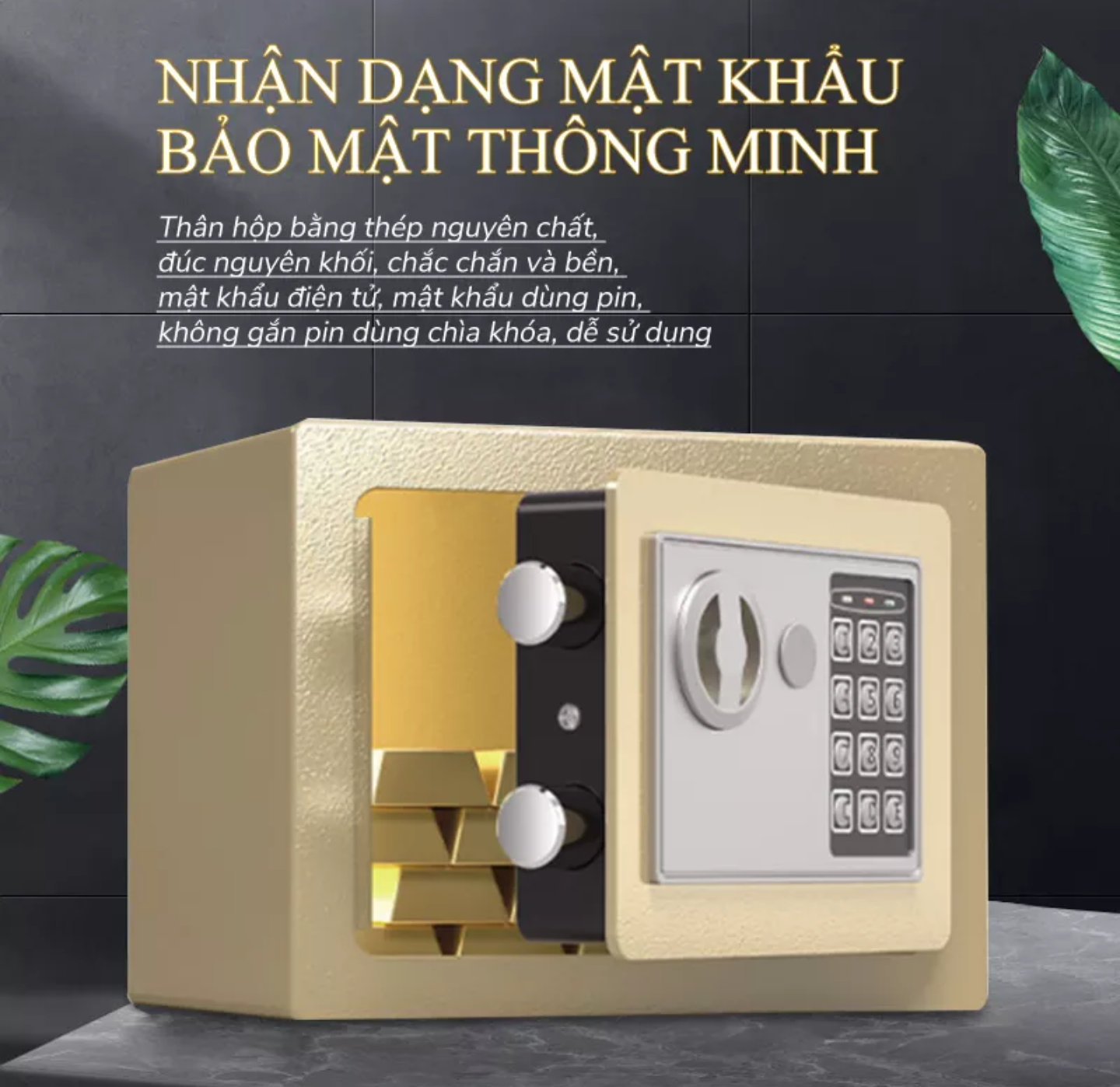 CÔNG NGHỆ MỚI VỚI KÉT SẮT MINI KHÓA ĐIỆN TỬ MẬT MÃ CAO AN TOÀN CHỐNG CHÁY MẪU MỚI HÀNG CAO CẤP