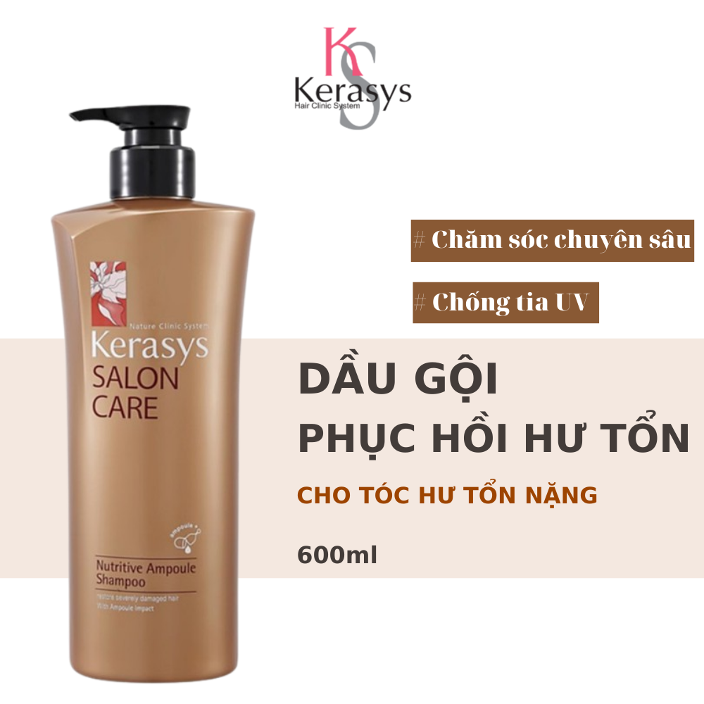 Dầu Gội Cao Cấp Cho Tóc Hư Tổn Kerasys Salon Care Nutritive Ampoule Shampoo (600ml)