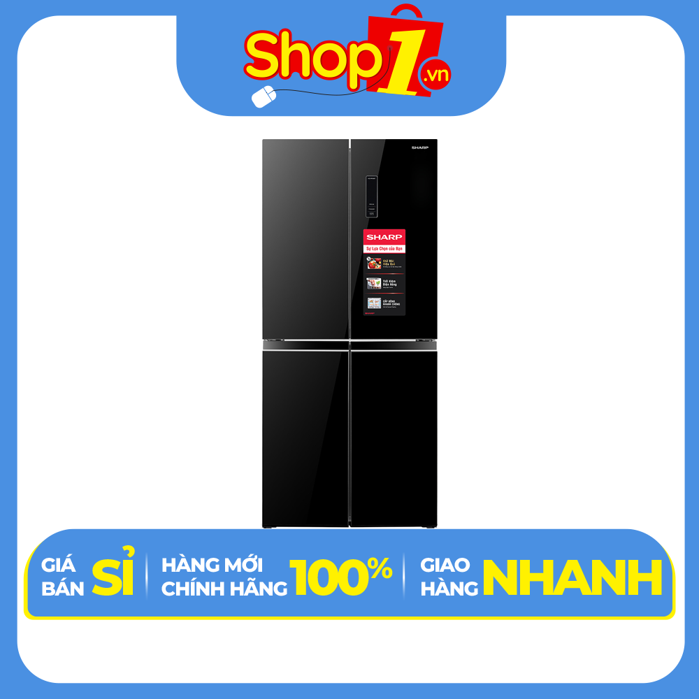Tủ Lạnh Sharp Inverter 420 Lít SJ-FX420VG-BK 4 Cánh - Hàng chính hãng