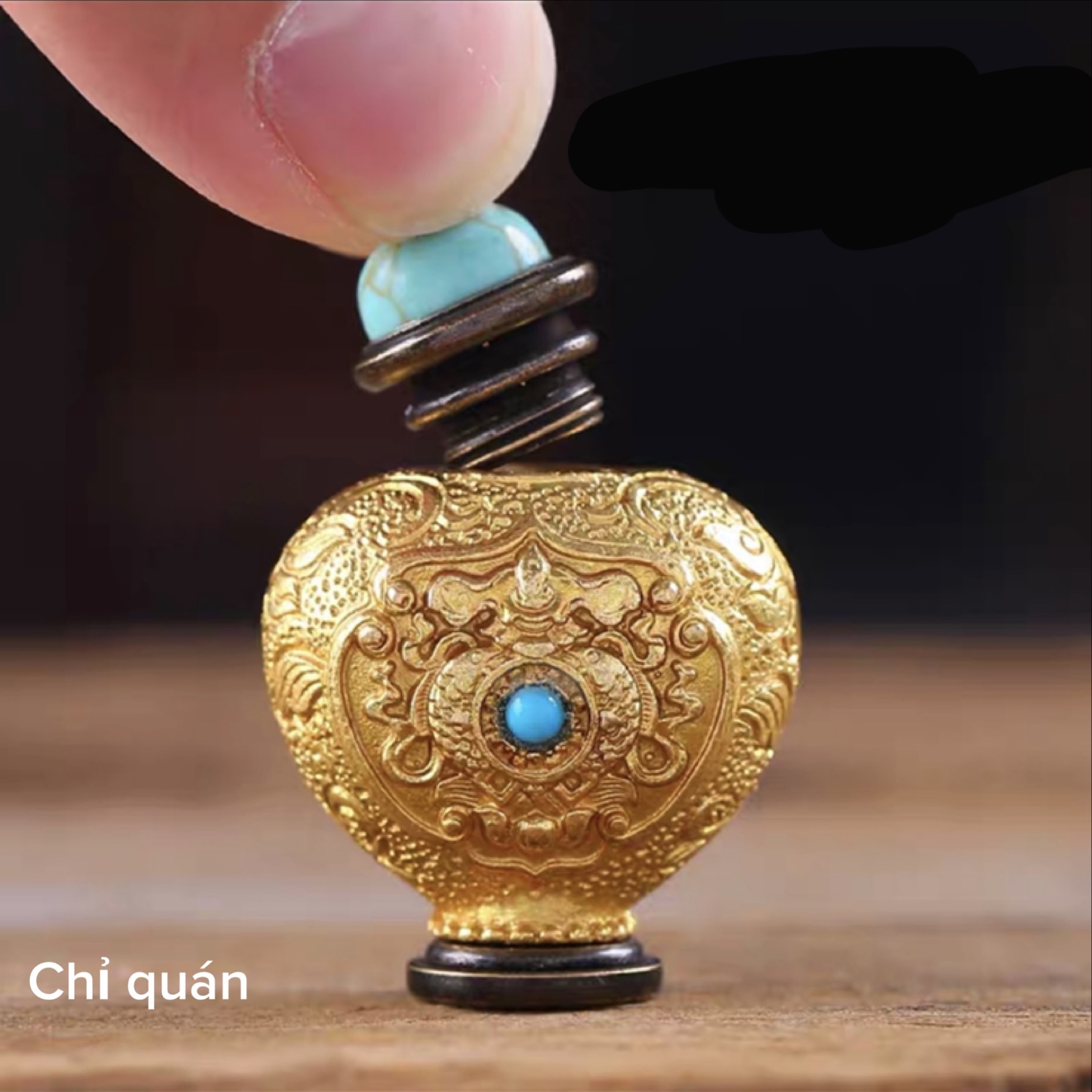 Ga’u bảo bình mini đeo cổ - đựng cát xá lợi thuốc pháp