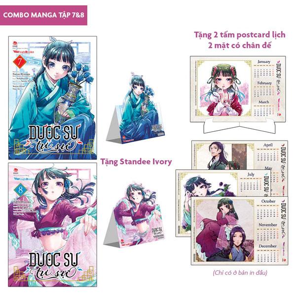 Bộ Sách Dược Sư Tự Sự: Tập 7 + 8 (Manga) - Tặng Kèm 2 Standee Ivory + Set Postcard Lịch