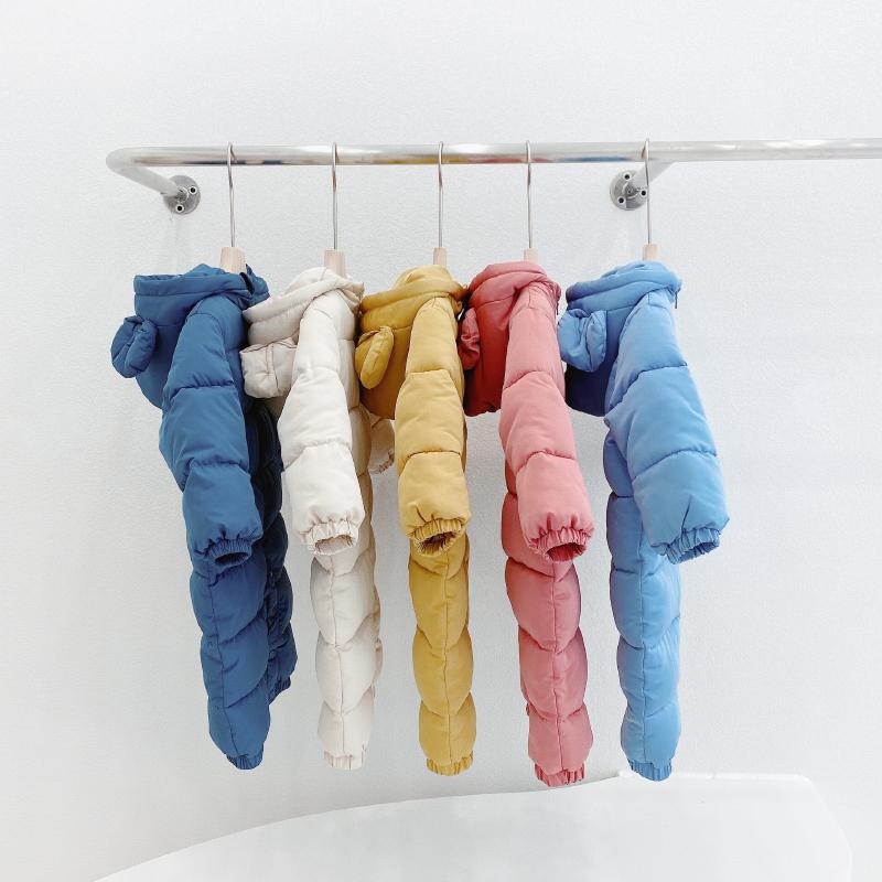Cho Bé 1 Romper Áo Liền Quần Sơ Sinh Bé Trai Và Bé Gái Trùm Đầu Onesies Giữ Ấm Trẻ Em Cotton Quần Áo