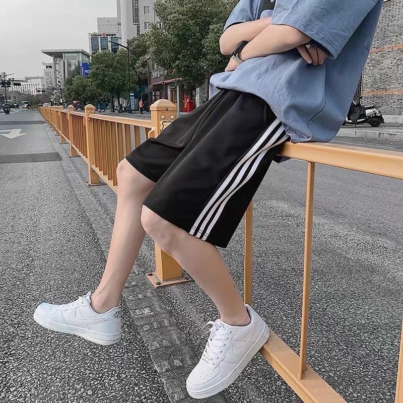 QUẦN 3 SỌC LỬNG THỂ THAO / QUẦN SOOC 3 VIỀN SỌC UNISEX_MOONUNISEX