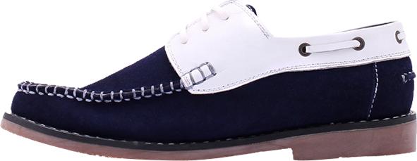 Giày Mọi Nam Huy Hoàng HT7168 - Trắng Phối Xanh (Size