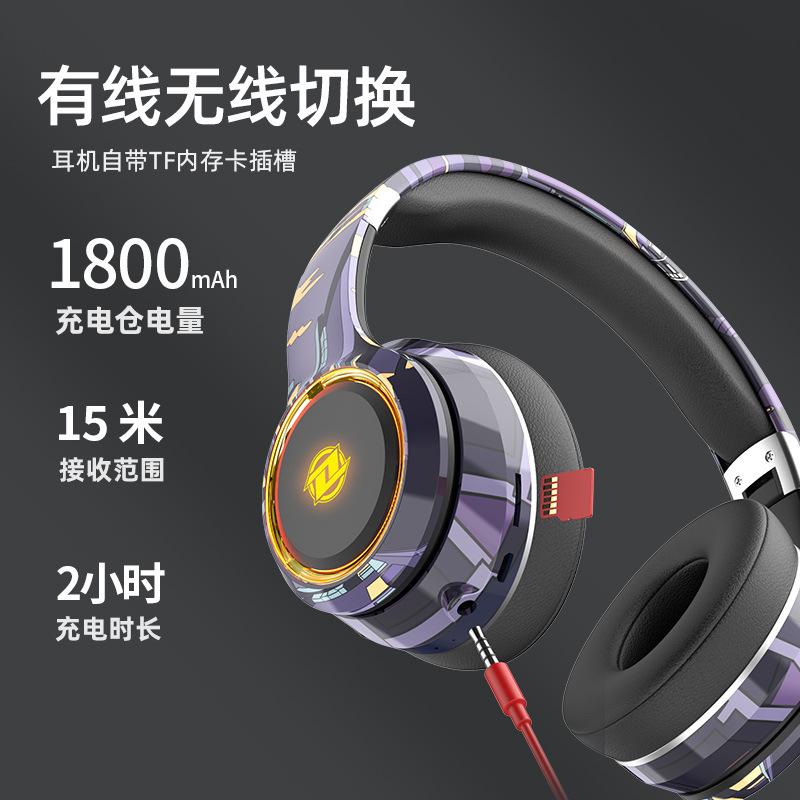 Tai nghe Bluetooth thể thao điện tử thuận lợi nhất gắn trên đầu loa siêu trầm có giá trị cao chống ồn không dây thẻ gập tiêu chuẩn chính thức 20 mét