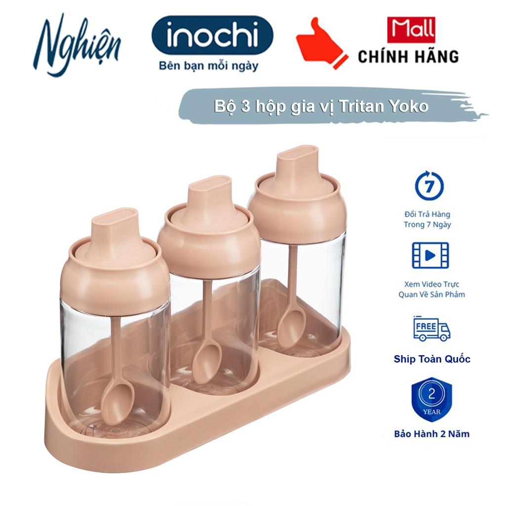 Bộ 2 hộp gia vị Tritan Yoko - Inochi tiêu chuẩn nhật bản