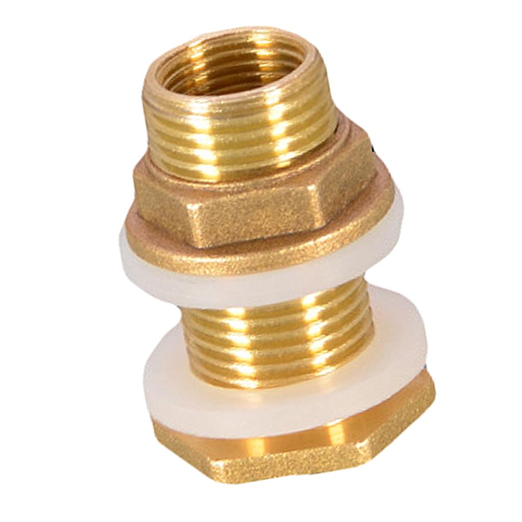 Brass Water Tank Hose Tube Pipe Connector Adapter Fittings with Gasket