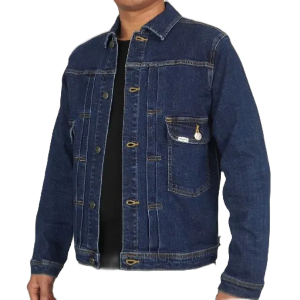 Áo JACKET Dáng Ngắn JK2 màu xanh nhạt, áo khoác bò nam siêu đẹp, chất vải Jean cotton cao cấp thương hiệu Samma Jeans