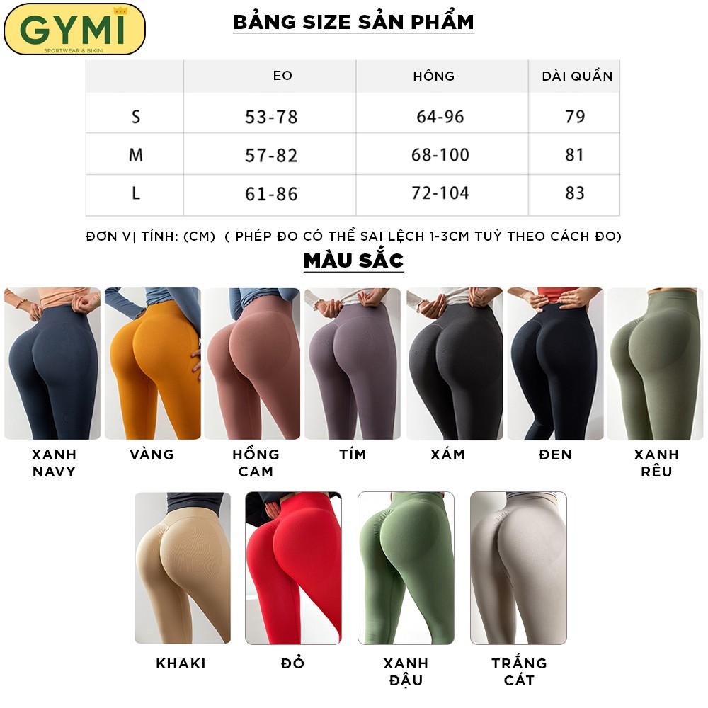 Quần tập gym nữ chun mông Mitao Girl GYMI QD32 dáng legging nâng mông chất dệt cạp cao tập yoga, thể thao