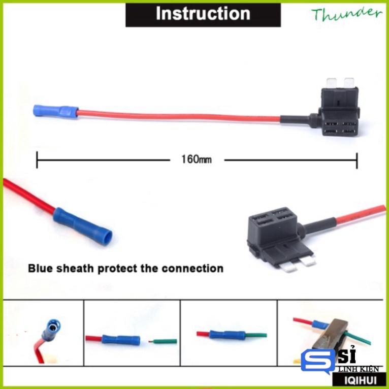 Bộ 6 cầu chì xe hơi 5A-10A-15A-20A-25A-30A kèm phụ kiện chuyên dụng