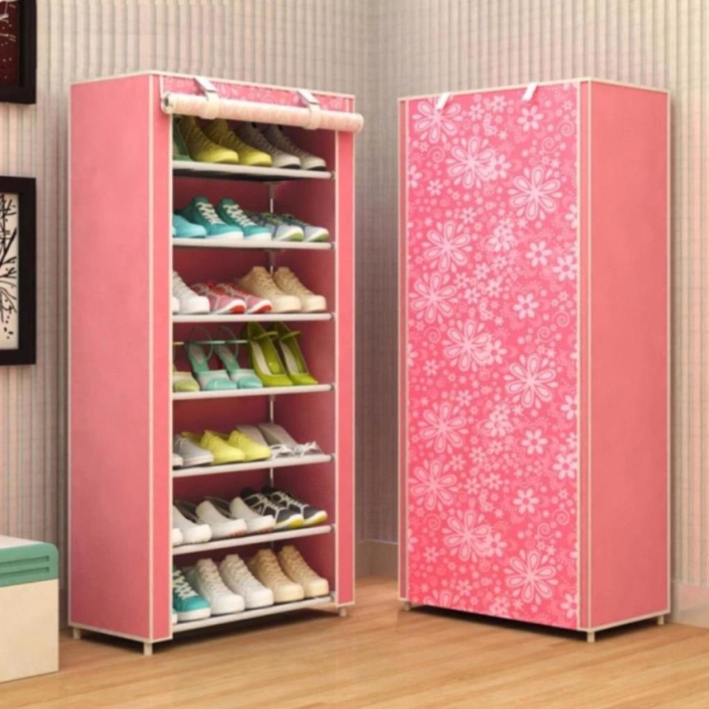 Kệ giày 7 tầng 3d họa tiết hoa xinh xắn