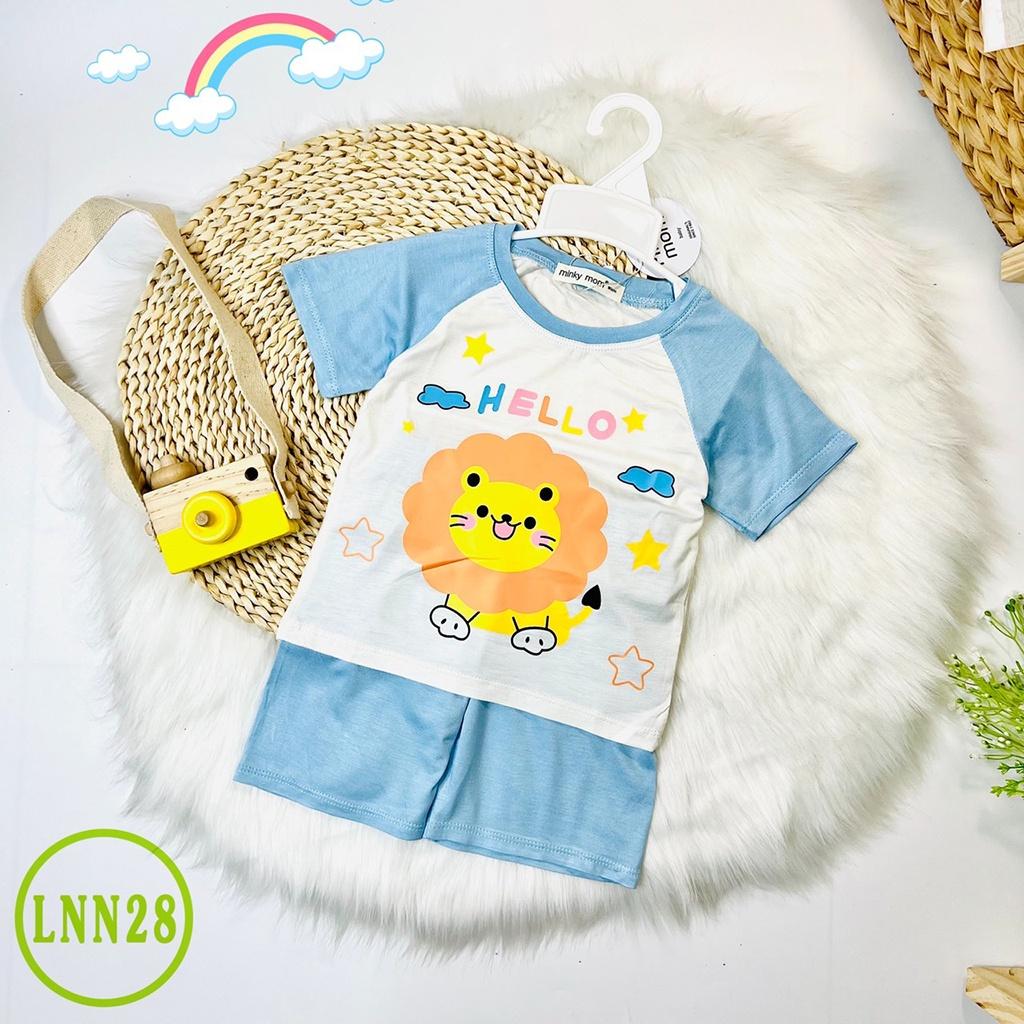 Bộ Cộc Tay Cho Bé LNN28 Đồ Bộ Thun Lạnh Cao Cấp Mềm Mịn Thoáng Mát Hàng Chuẩn Loại 1 MINKY MOM Dễ Chịu, Thoải Mái Cho Bé