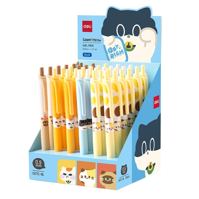 Bút Gel Khô Nhanh 0.5 mm - Deli Deli EG07C-BL - Mực Xanh (Màu Thân Bút Giao Ngẫu Nhiên)