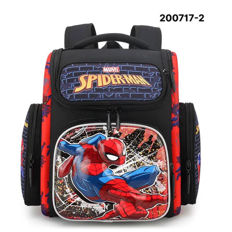 Ba lô cặp sách người nhện,ba lô cặp sách ô tô hình in 3 D không bong vỡ dành cho bé từ lớp 1 đến lớp 6