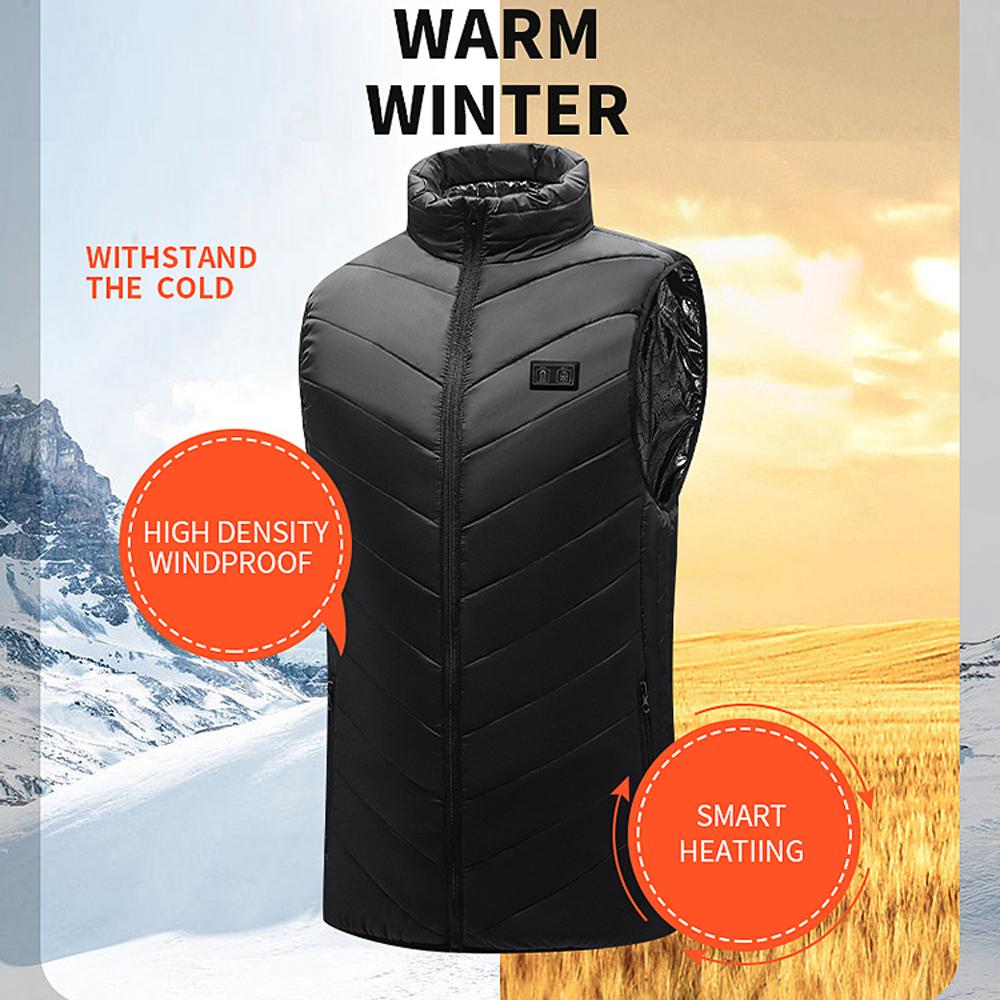 Heated Vest for Men Women 15-Zone Winter Electric Heating Vest Washable Heating Jacket with 3 Heating Levels