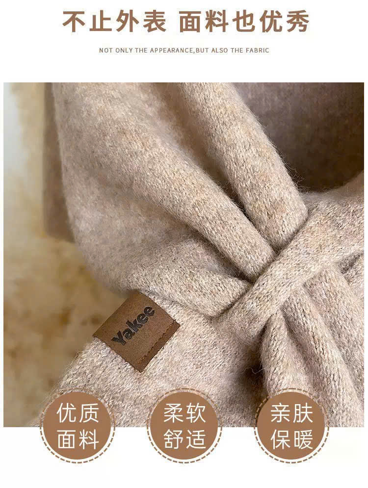[KoSuyTu] Khăn Choàng Dệt Kim Tam Giác Giả Cashmere - Luồn Vạt Tiện Lợi - Sang Trọng Quý Phái Với Tông Ấm