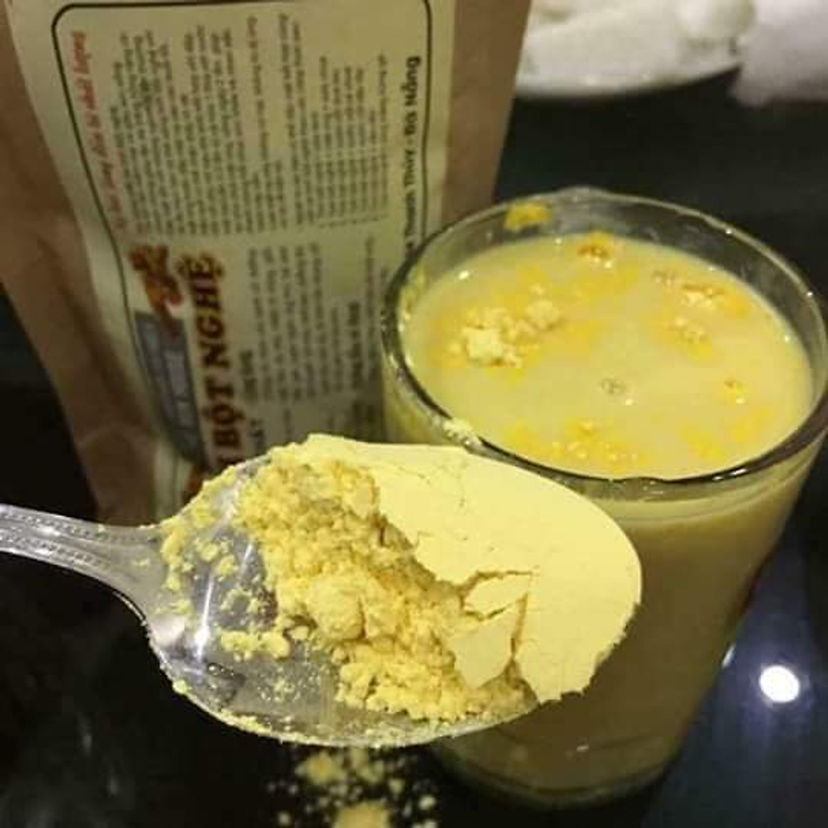 Tinh bột nghệ nguyên chất MẸ KEN 500GR - tặng kèm miếng lót ly