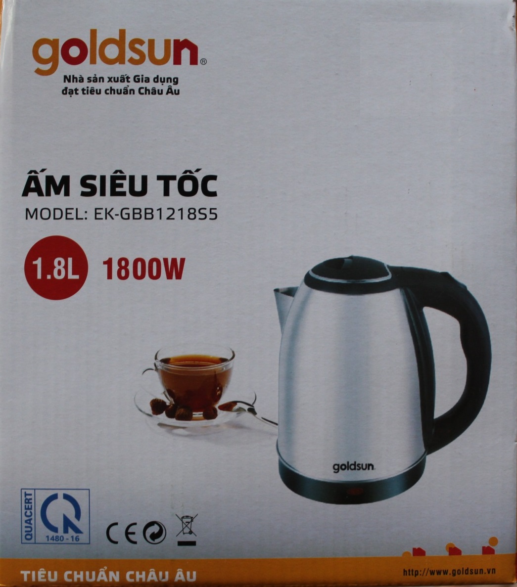 Bình Ấm Điện Siêu Tốc Inox Goldsun EK-GBB1218S5 (1,8 lít) - Chính Hãng