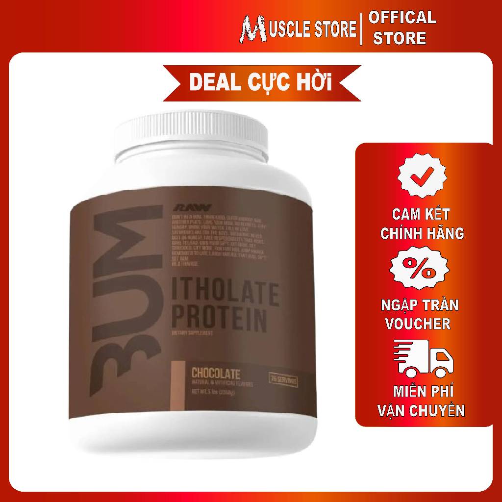 CBUM Whey Itholate Protein (5Lbs) 76 Lần Dùng, Thực Phẩm Bổ Sung Tăng Cơ | RAW Nutrition