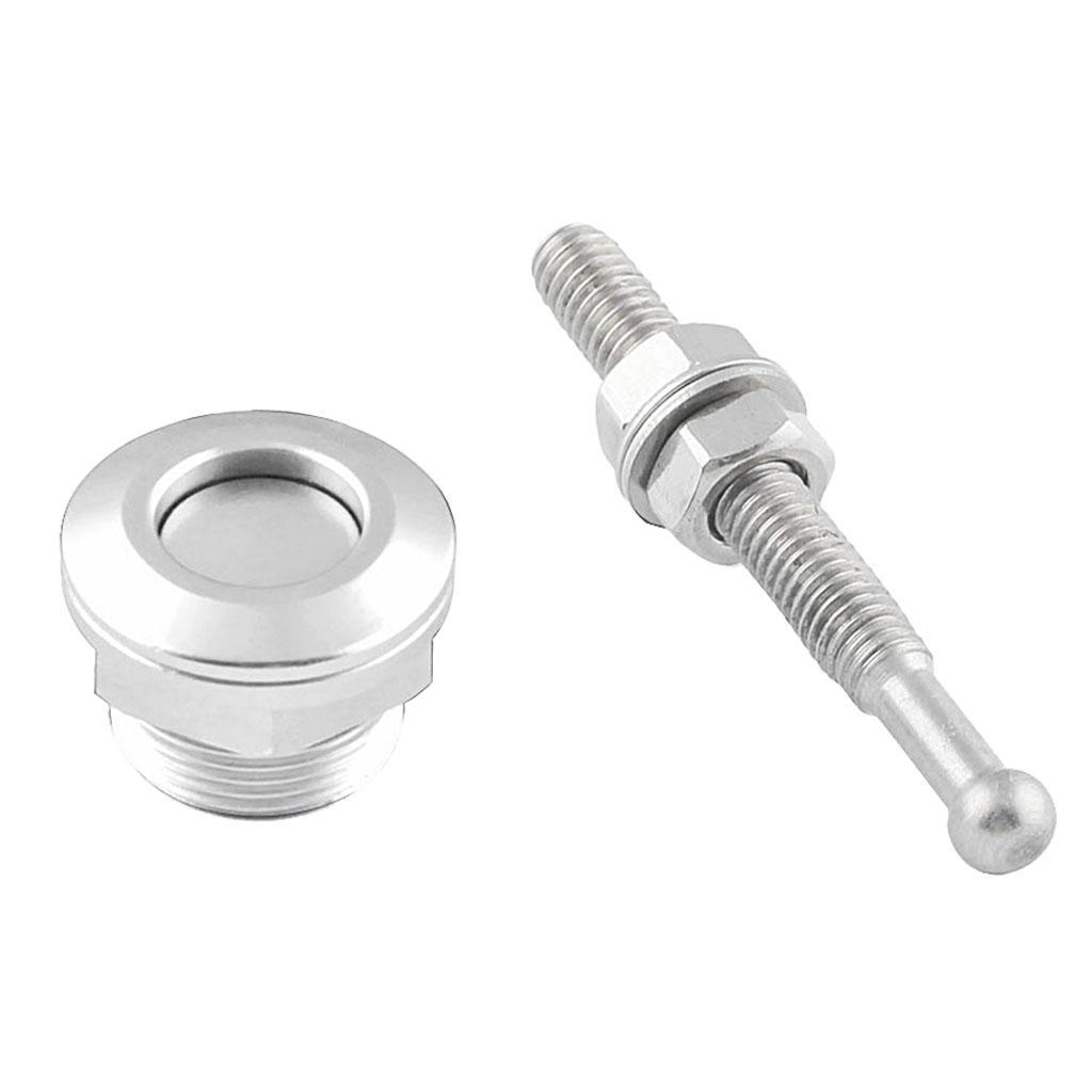 10pcs Bonnet Hood Pins Lock Kit 7/8" Push Button Quick Release Latch Silver