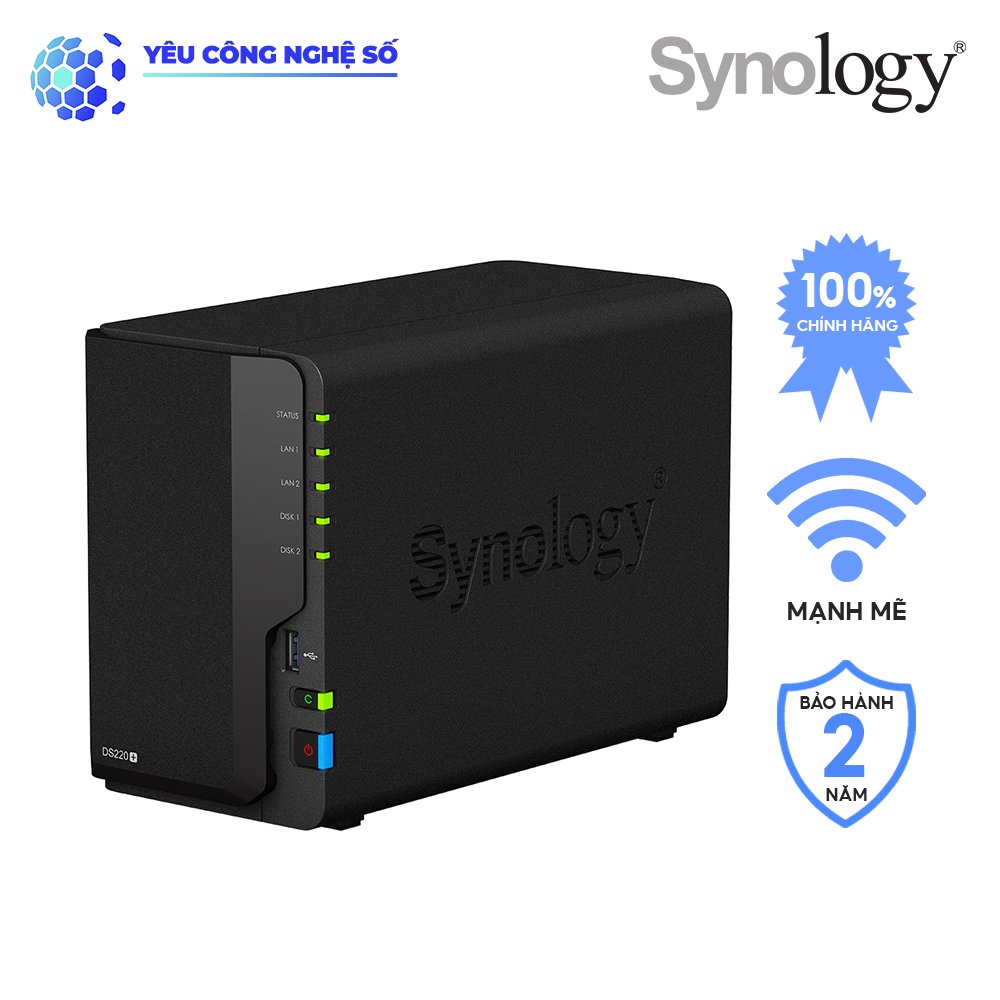 Thiết Bị Lưu Trữ Synology DiskStation DS220+ Hàng Chính Hãng