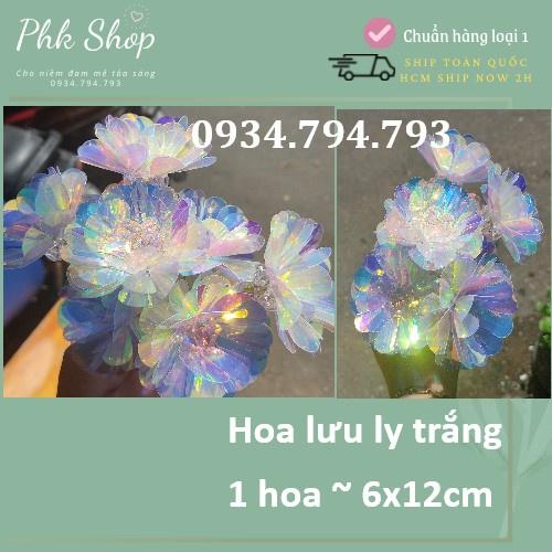 Mẫu mới hoa pha lê lưu ly 8cm