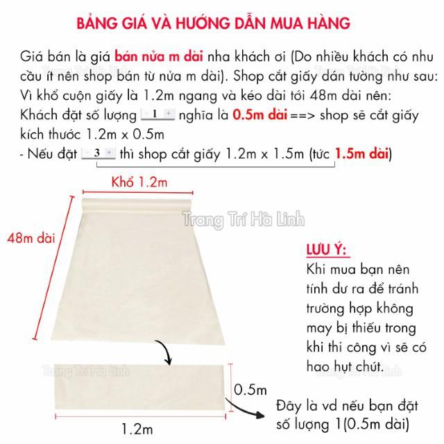 Giấy dán tường trơn giả vải sang trọng tự dính khổ 1.2m cho phòng khách, phòng ngủ