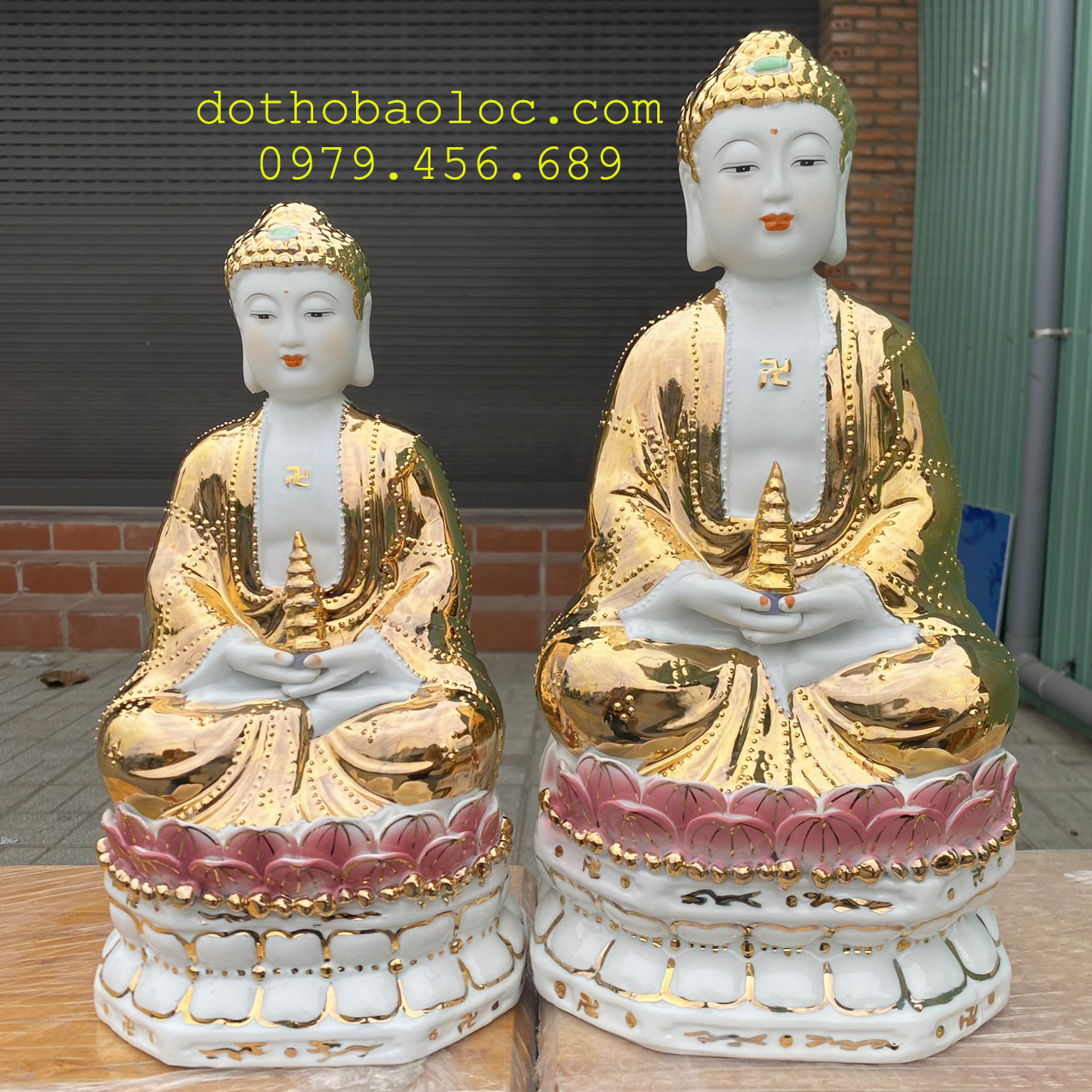 Tượng Phật Bổn Sư Thích Ca ngồi thiền định cao 35cm và 40cm