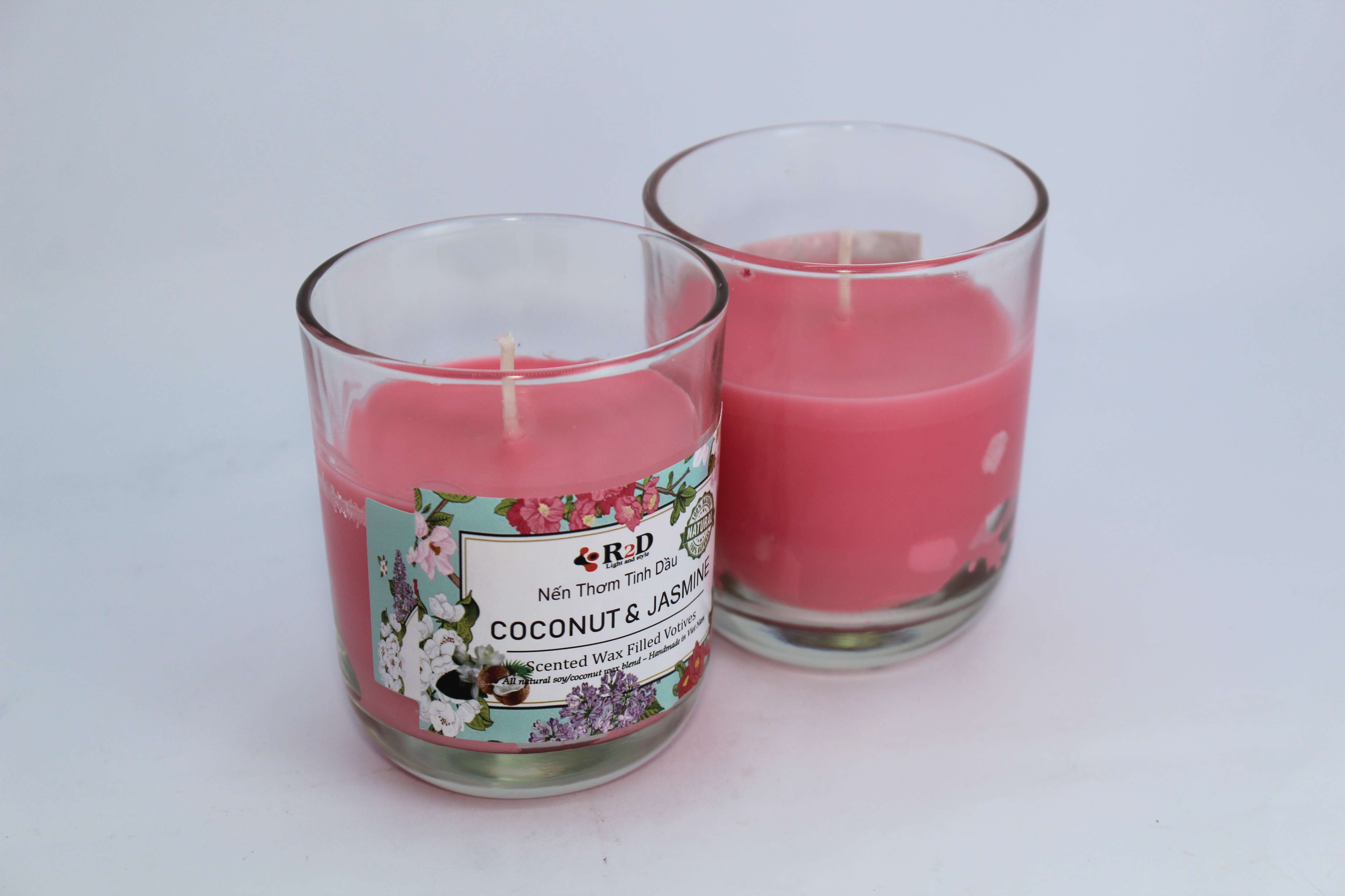 Nến thơm hoa Lài Coconut Jasmine R2D Thư giãn tinh thần - khử mùi hiệu quả