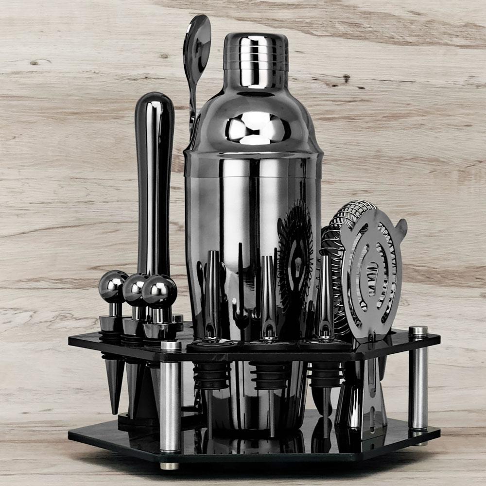 Bộ 14 Dụng Cụ Làm Đồ Uống Cocktail Bằng Thép Không Gỉ
