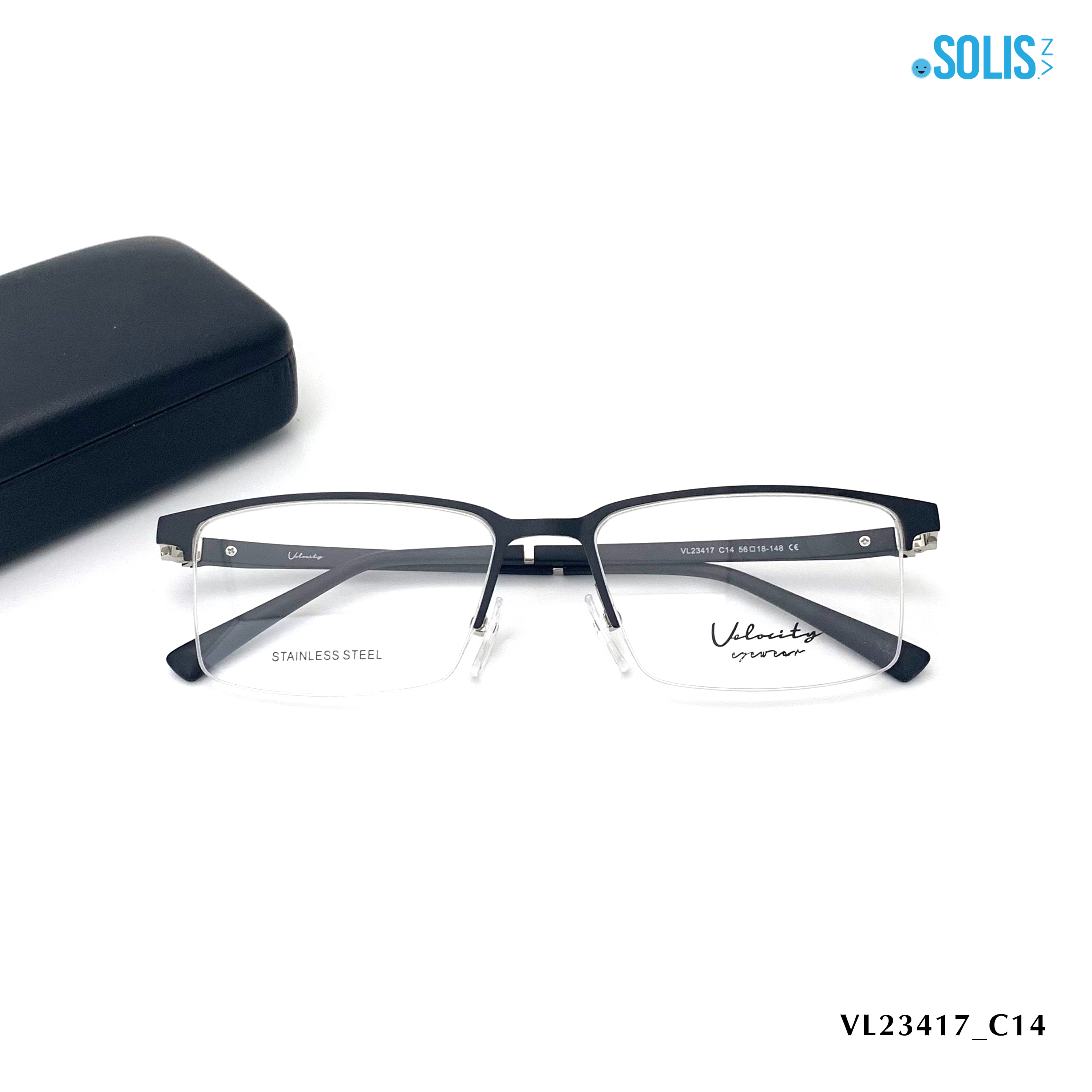 Gọng kính kim loại hiệu Velocity VL23417 - KÍNH KIM LOẠI HIỆU VELOCITY VL23417 KÍCH THƯỚC 56-18-148