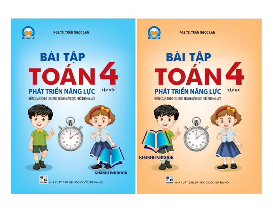 Sách Combo Bài tập Toán 4 Tập 1 + 2 Phát triển năng lực